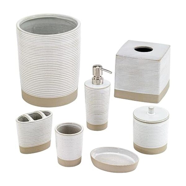 Avanti Linens Drift Collection Cesta de basura decorativa_4
