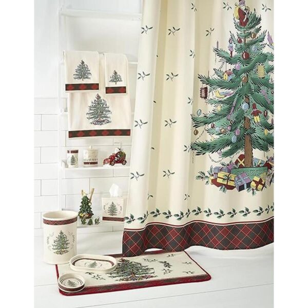 Avanti Linens Spode Cortina de ducha con diseño de árbol_4