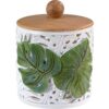 Avanti Linens Viva Palm Collection tarro de algodón verde_1