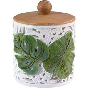 Avanti Linens Viva Palm Collection tarro de algodón verde_1