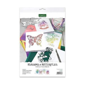 Aventuras en corte de papel Juego de tarjetas de flores_1