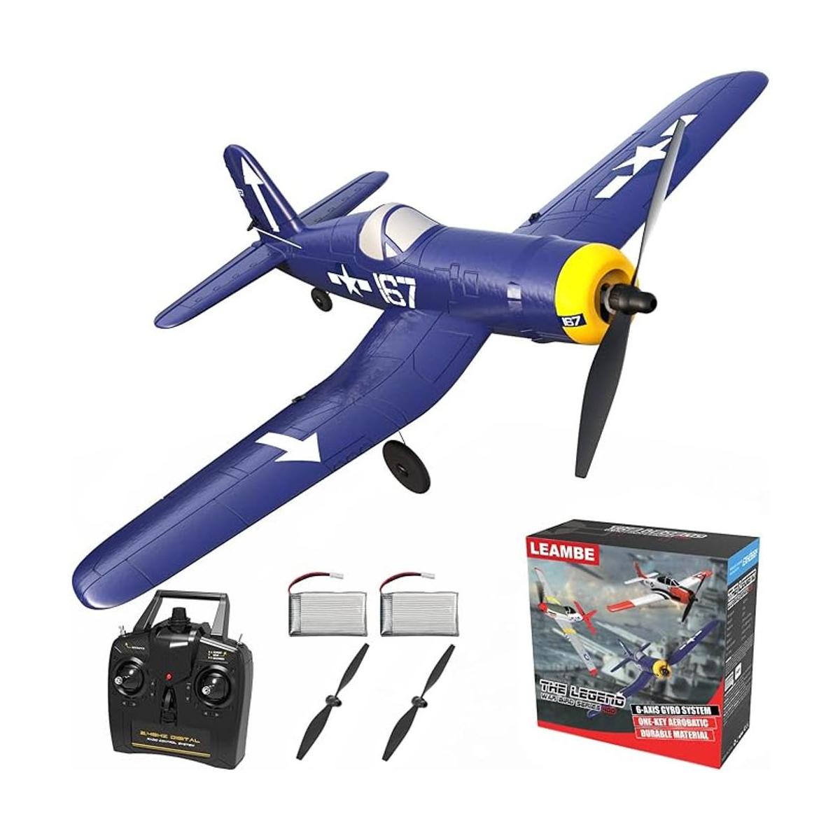Avión RC de 4 canales con control remoto listo para volar