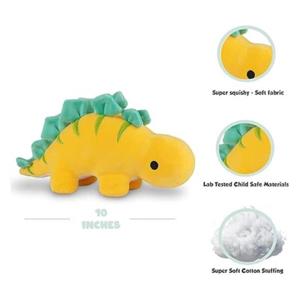 Avocatt Peluche de dinosaurio de estegosaurio amarillo_2