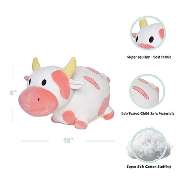 Avocatt Juguete de peluche de vaca rosa Animal de_2