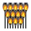 Awethone Antorcha solar con llama parpadeante luces