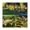 Awethone Antorcha solar con llama parpadeante luces