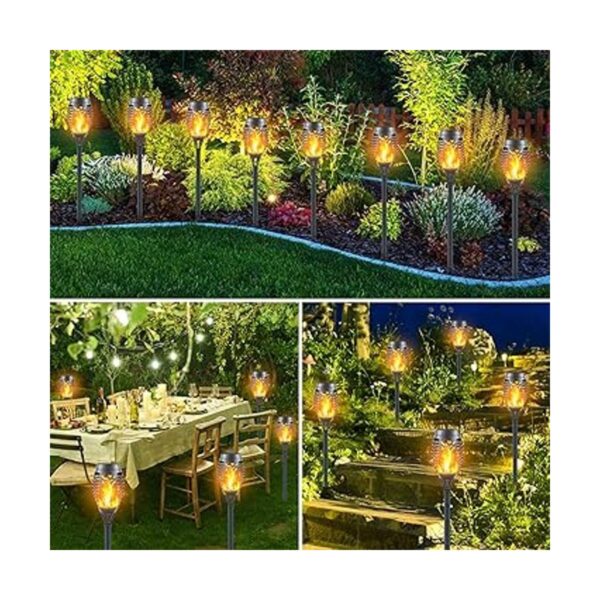 Awethone Antorcha solar con llama parpadeante luces