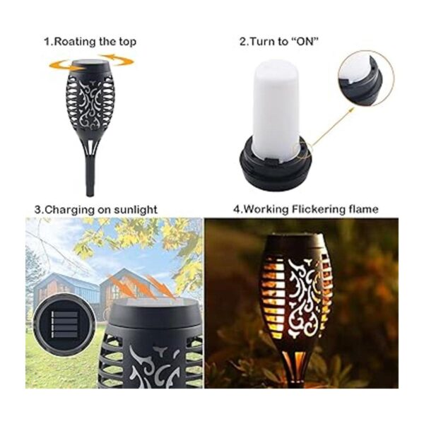 Awethone Antorcha solar con llama parpadeante luces