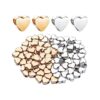 Aylifu 100 cuentas en forma de corazón espaciadores de