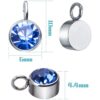 Aylifu 24 dijes con dije de cristal dije de piedra natal