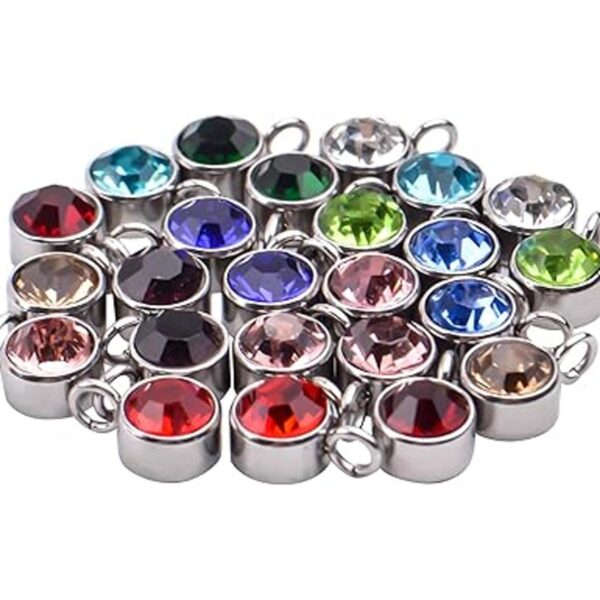 Aylifu 24 dijes con dije de cristal dije de piedra natal