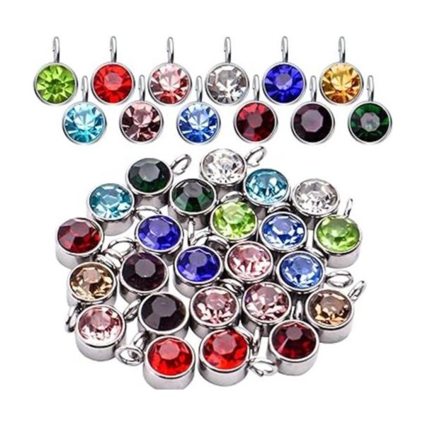 Aylifu 24 dijes con dije de cristal dije de piedra natal