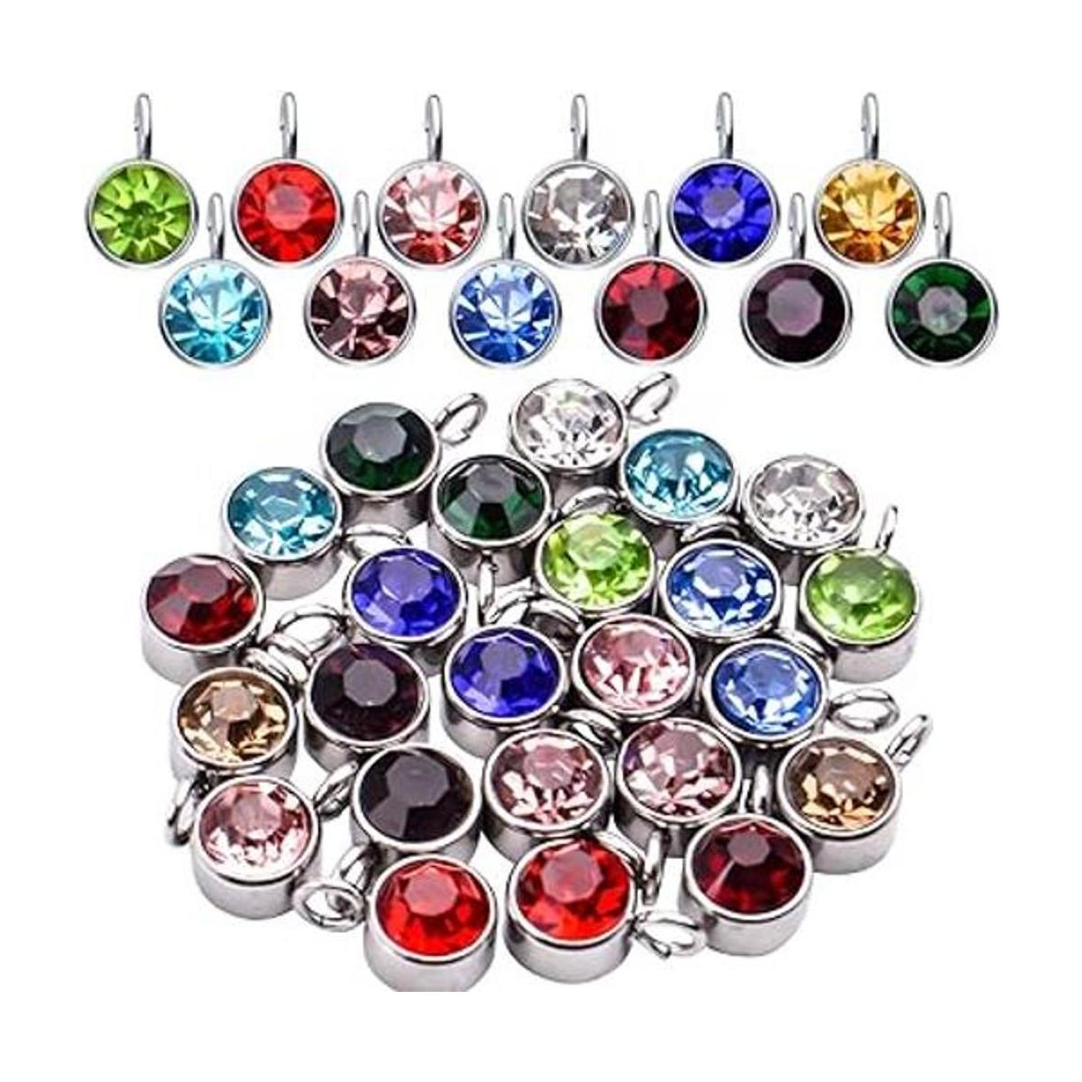 Aylifu 24 dijes con dije de cristal dije de piedra natal