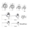 Aylifu 80 aretes de 0.157 in0.197 in0.236 in0.315 in