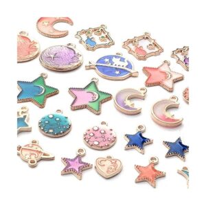 Aylifu 60 dijes de esmalte mixto con corazón luna