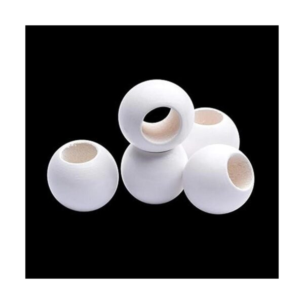 Aylifu Cuentas de madera natural 100 piezas de 0.787 in