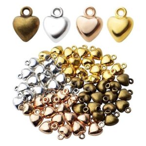 Aylifu 60 colgantes de corazón con dije de amor aleación