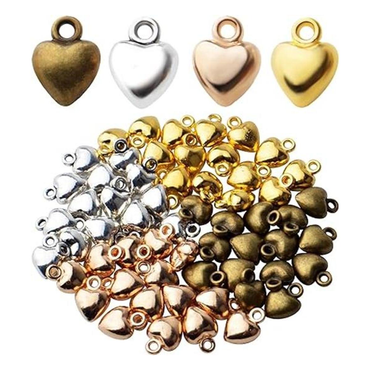 Aylifu 60 colgantes de corazón con dije de amor aleación