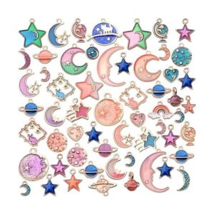 Aylifu 60 dijes de esmalte mixto con corazón luna