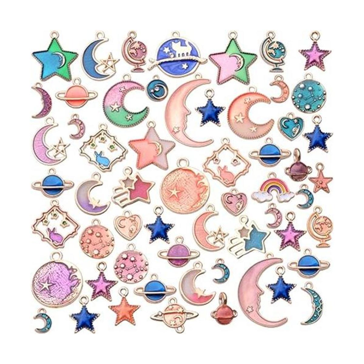 Aylifu 60 dijes de esmalte mixto con corazón luna
