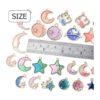 Aylifu 60 dijes de esmalte mixto con corazón luna