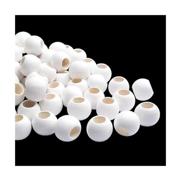 Aylifu Cuentas de madera natural 100 piezas de 0.787 in