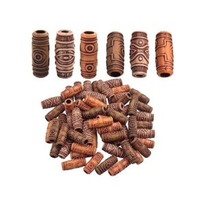 Aylifu Cuentas de tubo para el cabello 60 cuentas de