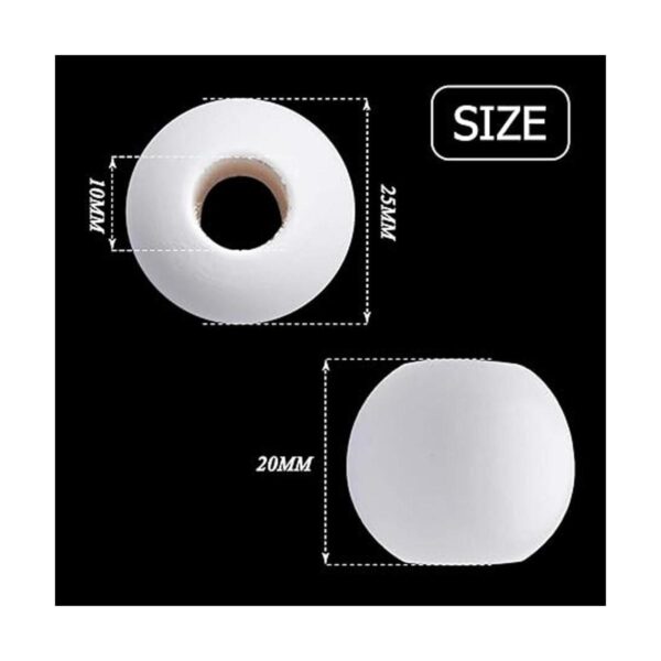 Aylifu Cuentas espaciadoras de madera 50 cuentas de