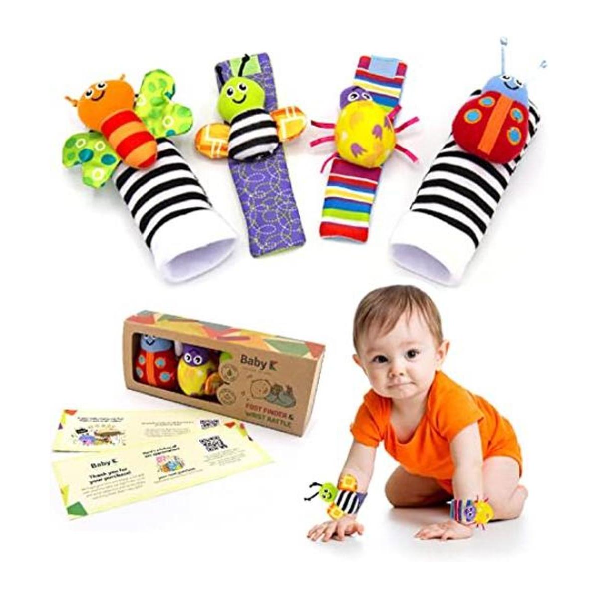 BABY K Muñequeras y calcetines de juguete para bebés