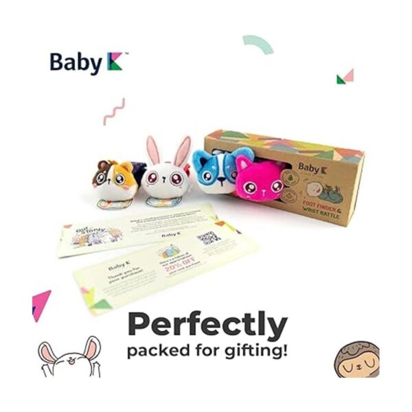 BABY K Calcetines de sonajero para bebés para niñas y_6