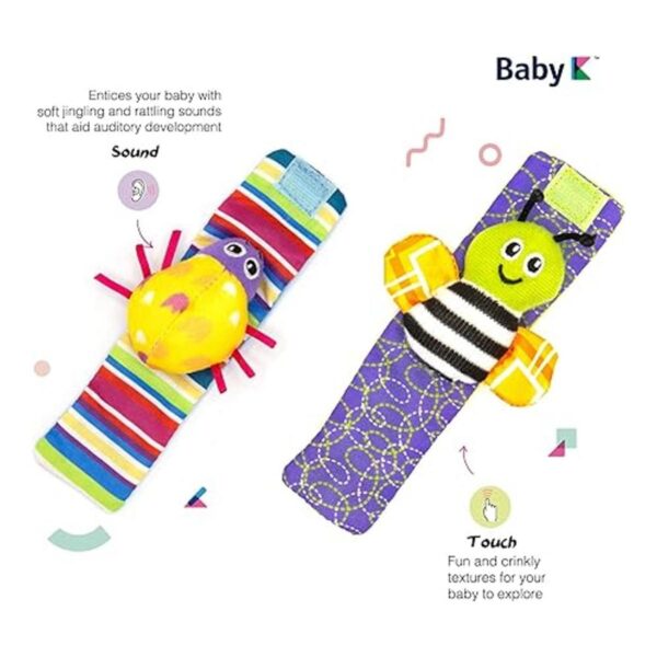 BABY K Muñequeras y calcetines de juguete para bebés_4