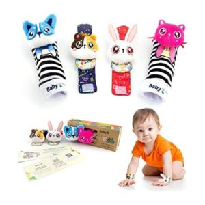 BABY K Calcetines de sonajero para bebés para niñas y_1