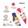 BABY K Calcetines de sonajero para bebés para niñas y_3