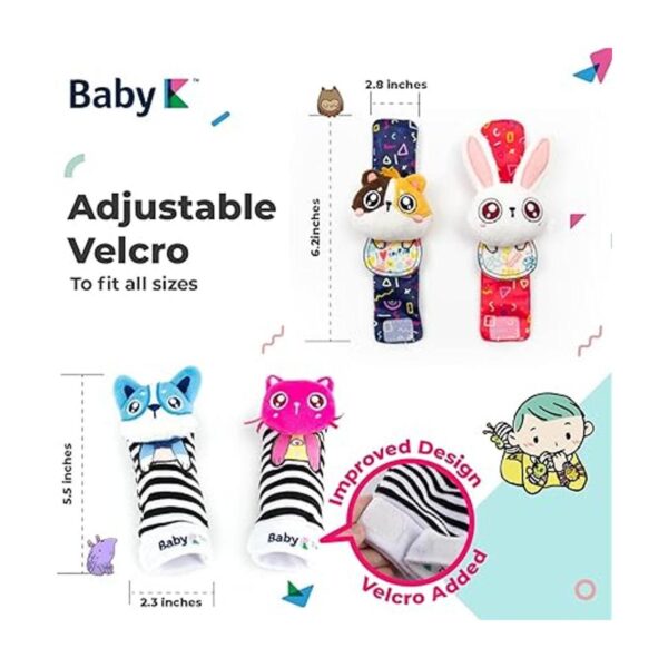 BABY K Calcetines de sonajero para bebés para niñas y_2