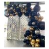 BALONAR Kit de 136 globos de guirnalda dorada y negra con