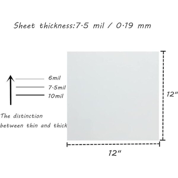 BANLTRE 12 hojas de Mylar de 7.5 mil de 12 x 12 pulgadas_3