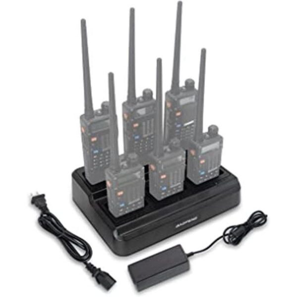 BAOFENG UV5R Cargador de seis vías multiunidad para_1