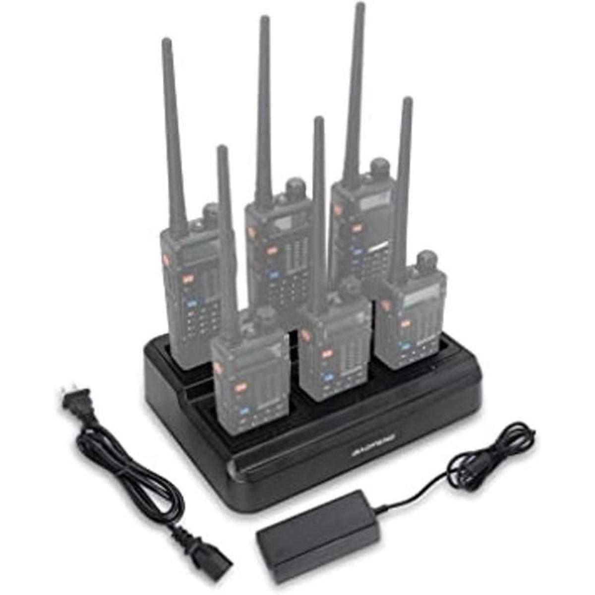 BAOFENG UV5R Cargador de seis vías multiunidad para