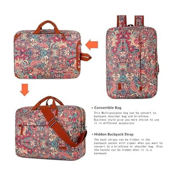 BAOSHA Mochila convertible grande de 17 pulgadas portátil