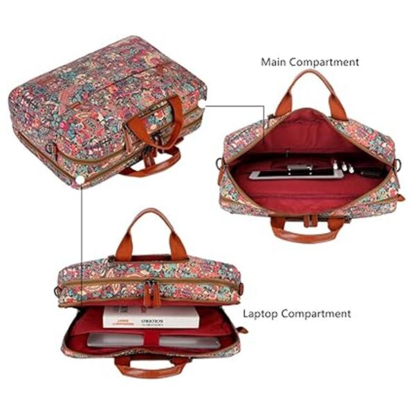 BAOSHA Mochila convertible grande de 17 pulgadas portátil