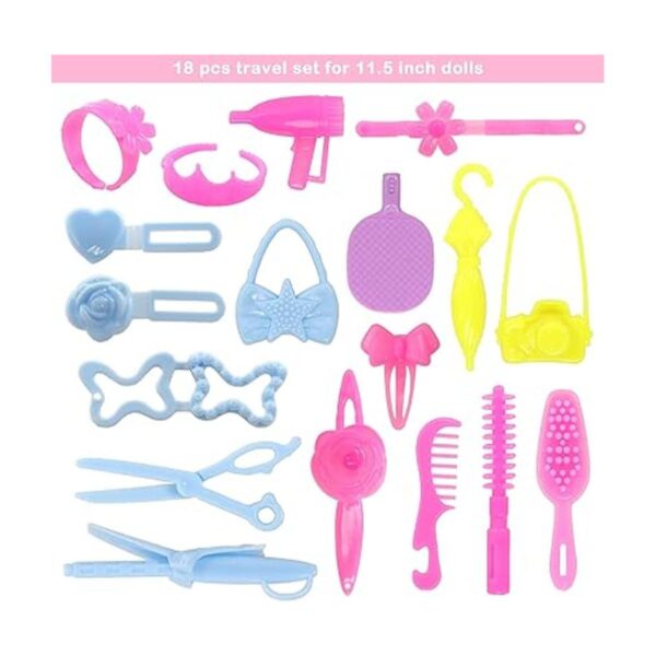 BARWA 43 unids accesorios de muñeca viaje artículos de_3