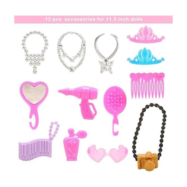 BARWA 43 unids accesorios de muñeca viaje artículos de_5