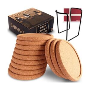 BARVIVO Posavasos de corcho natural para bebidas con_1