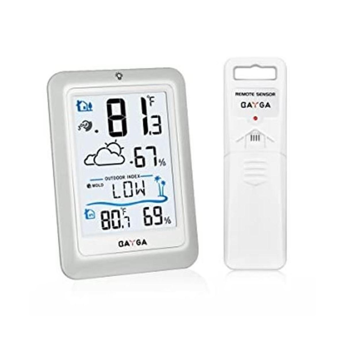 BAYGA Termómetro digital inalámbrico para interiores y