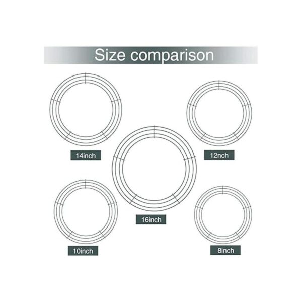 BBTO 3 coronas de alambres ideales para decoraciones de