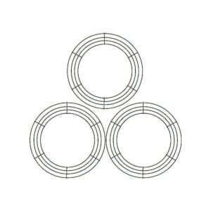 BBTO 3 coronas de alambres ideales para decoraciones de