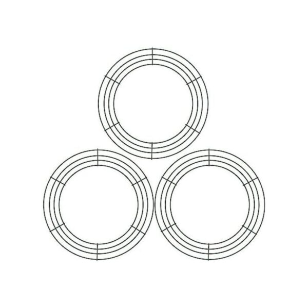 BBTO 3 coronas de alambres ideales para decoraciones de