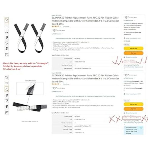 BCZAMD Piezas de repuesto para impresora 3D FPC cable de_5