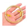 BEADIA Alambre chapado en oro de 18 quilates de 0.024 in_3