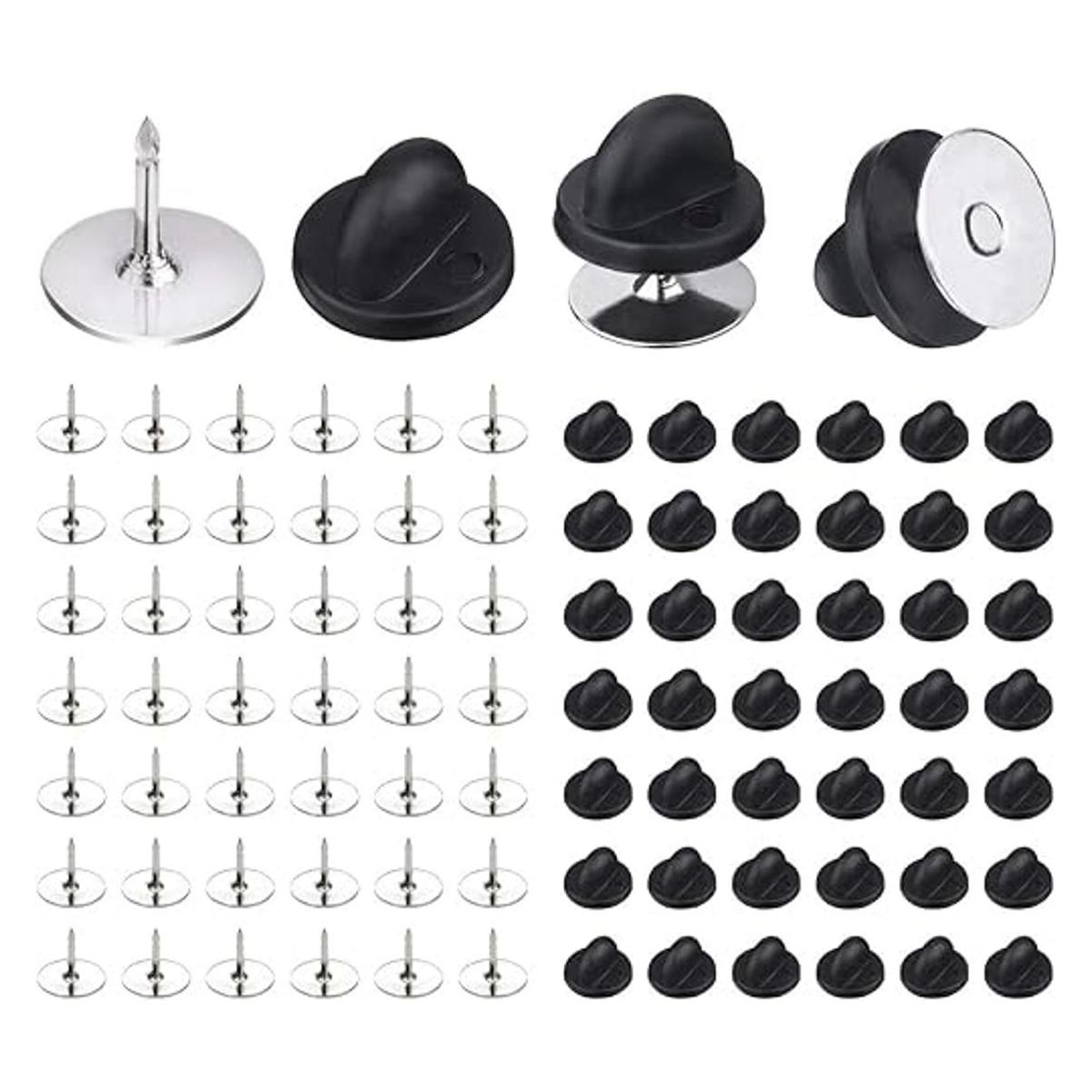 BEADNOVA 100 pares de alfileres de esmalte en blanco con